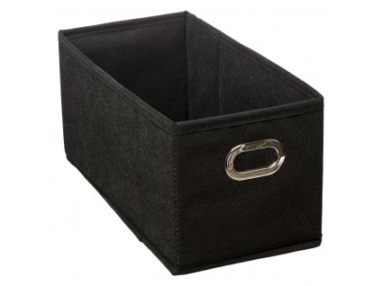Úložný box, obdélníkový, 15 x 31 x 15 cm, černá barva