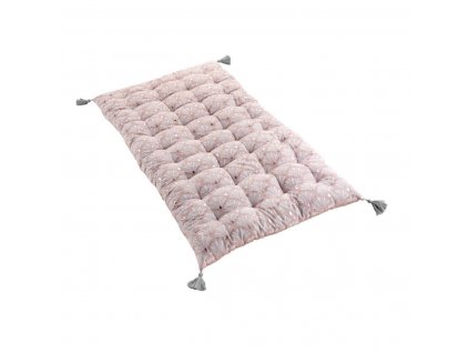 Podlahová materace ARTCHIC s třásněmi, bavlna, růžová barva, 60 x 120 cm