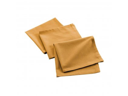 Bavlněné ubrousky MISTRAL, recyklovaná bavlna, 3 ks, žlutý