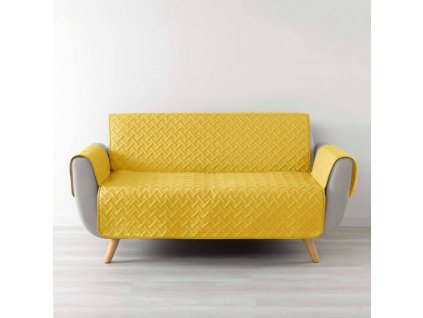Přehoz na sedačku WELL, 223 x 179 cm, žlutý