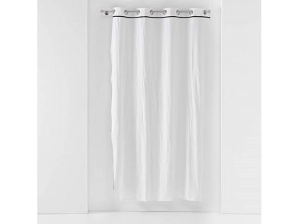 Závěs s kovovými kroužky LINETTE, bavlna, 135 x 240 cm, bílý