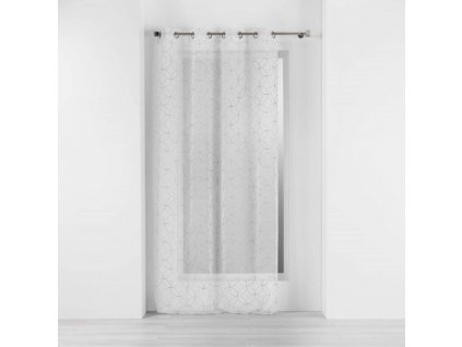 Záclona do obývacího pokoje s oky OLYMPIA, 140 x 240 cm, šedá
