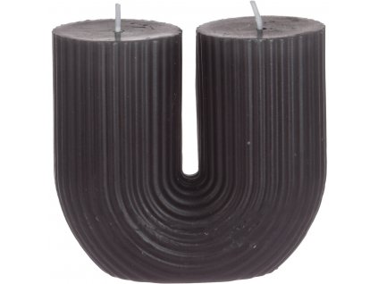 Moderní svíčka, antracitová, 9 cm