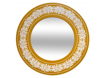 Kulaté zrcadlo s folklórním motivem, Ø 66 cm