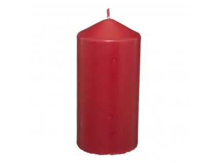 Dekorativní svíčka, červená, 14 cm