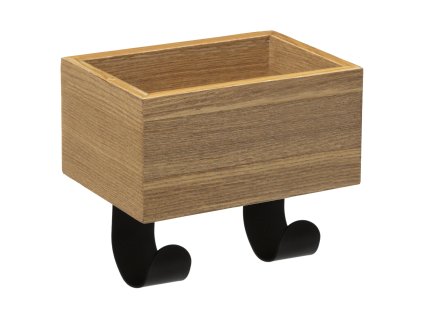 Věsák do předsíně s 2 háčky a poličkou, 20 cm