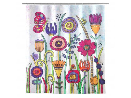 Sprchový závěs, květinový motiv, 180 x 200 cm, polyester, WENKO