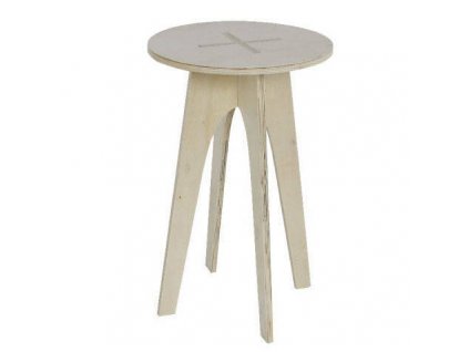 Odkládací stolek SIMPLICTIY, kulatý, dřevěný, 60 x 40 cm