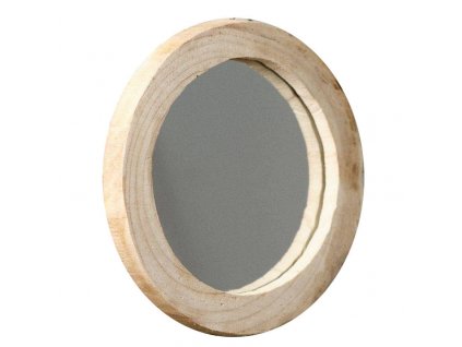 Zrcadlo v dřevěném rámu FACTORY, 38 x 17 cm