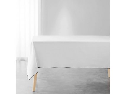 Bavlněný ubrus MISTRALINE, obdélníkový, bílý, 140 x 240 cm