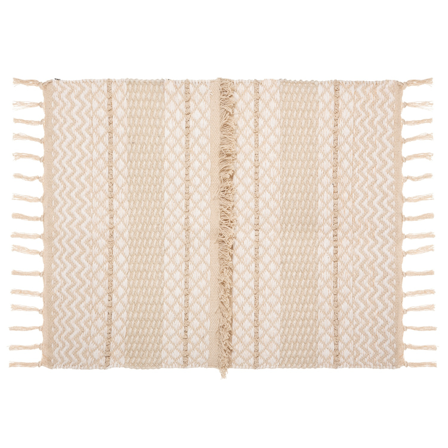 Atmosphera Béžový koberec Cot Sand, bavlna, boho, 60 x 90 cm béžová