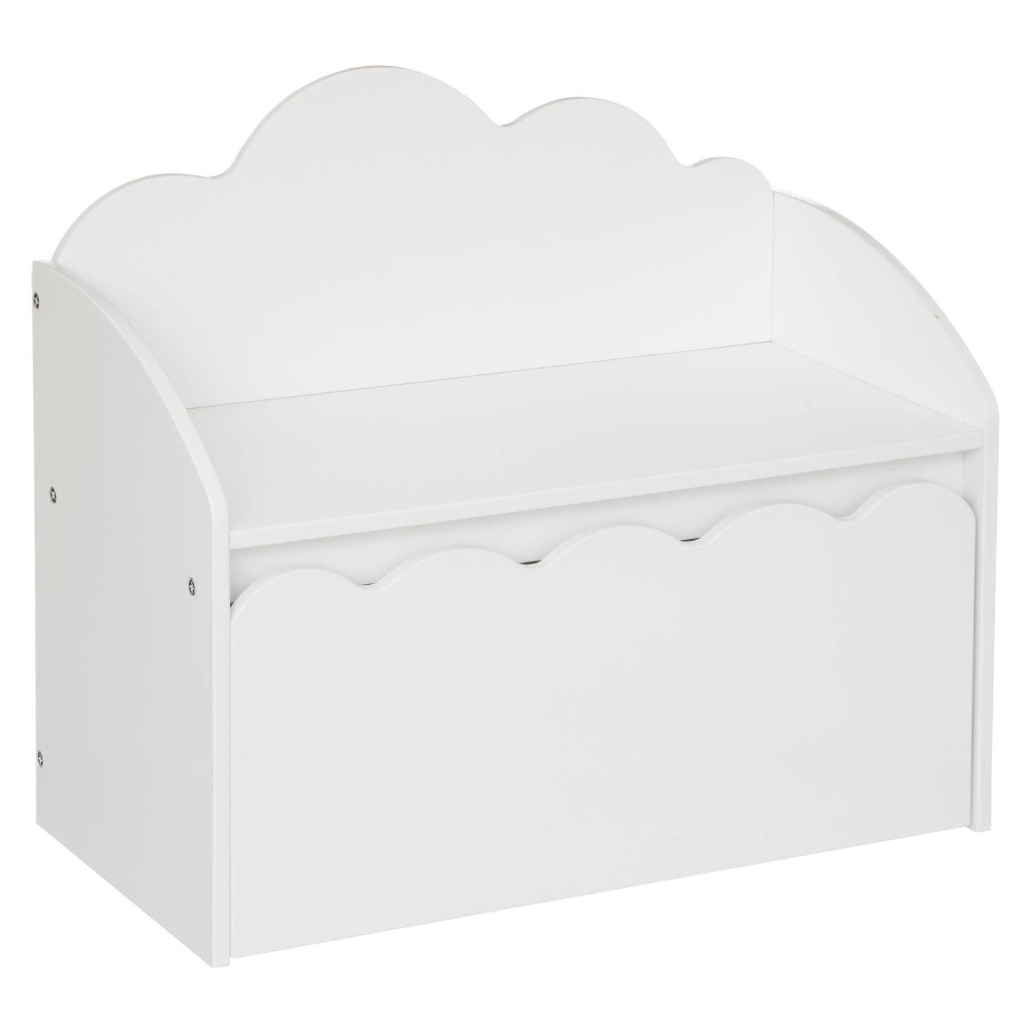 Atmosphera for kids Box na hračky se sedátkem 2v1, dětská lavička, 60 x 53,4 x 30 cm bílá