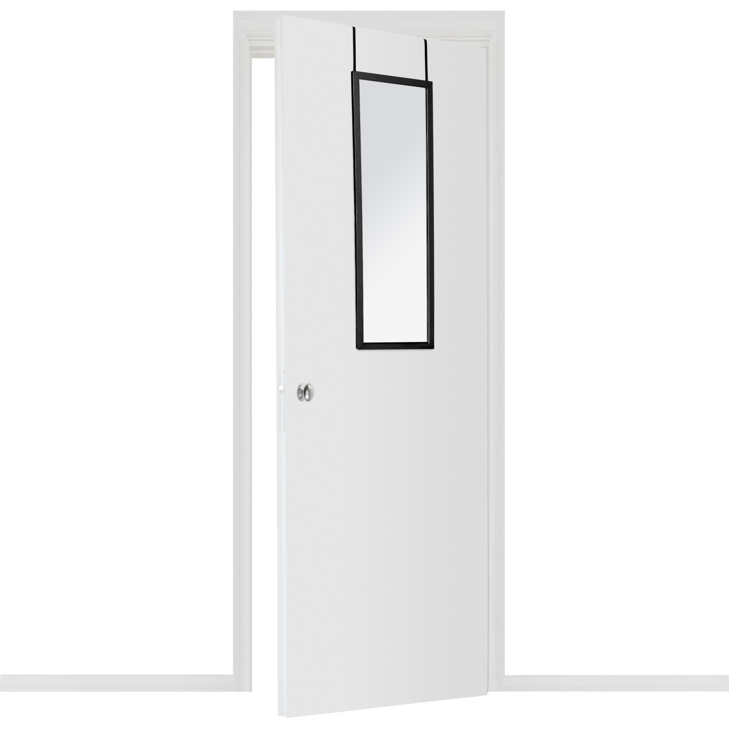 5five Simply Smart Vysoké zrcadlo k zavěšení na dveře, 94 x 34 x 1,7 cm černá