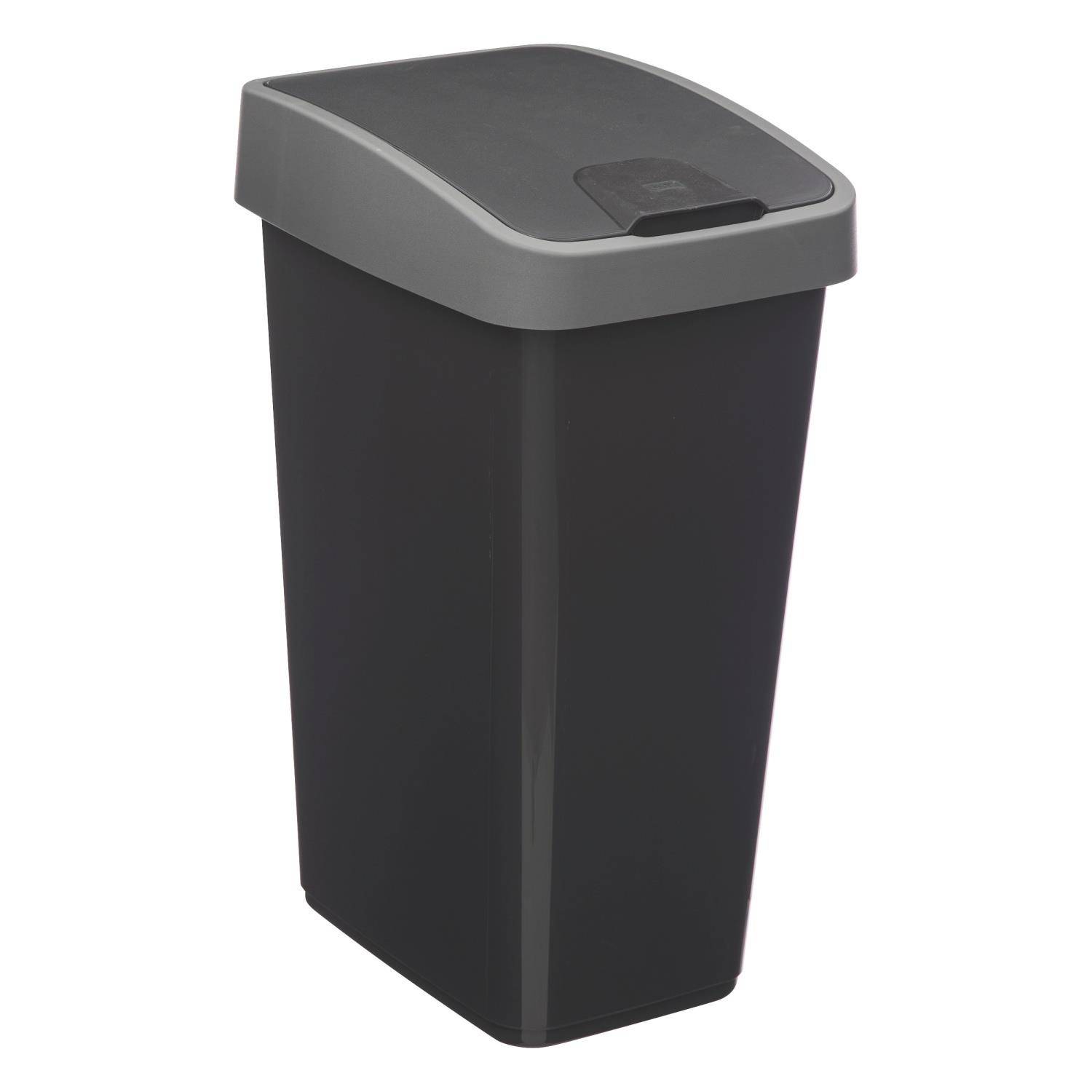 5five Simply Smart Odpadkový koš z recyklovaného plastu, 25 l černá
