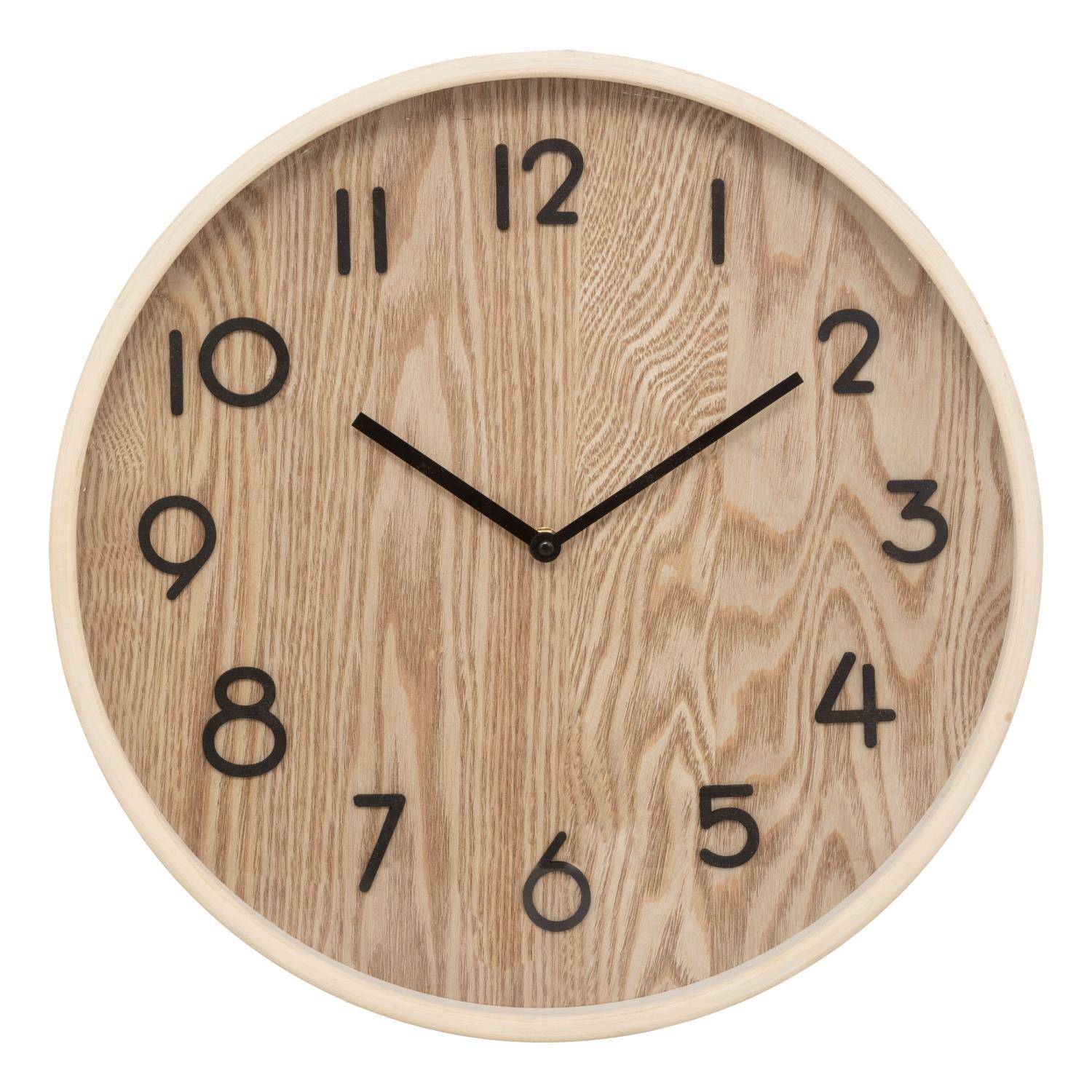 Atmosphera Nástěnné hodiny Ivana, minimalistický ciferník, Ø 38 cm hnědá