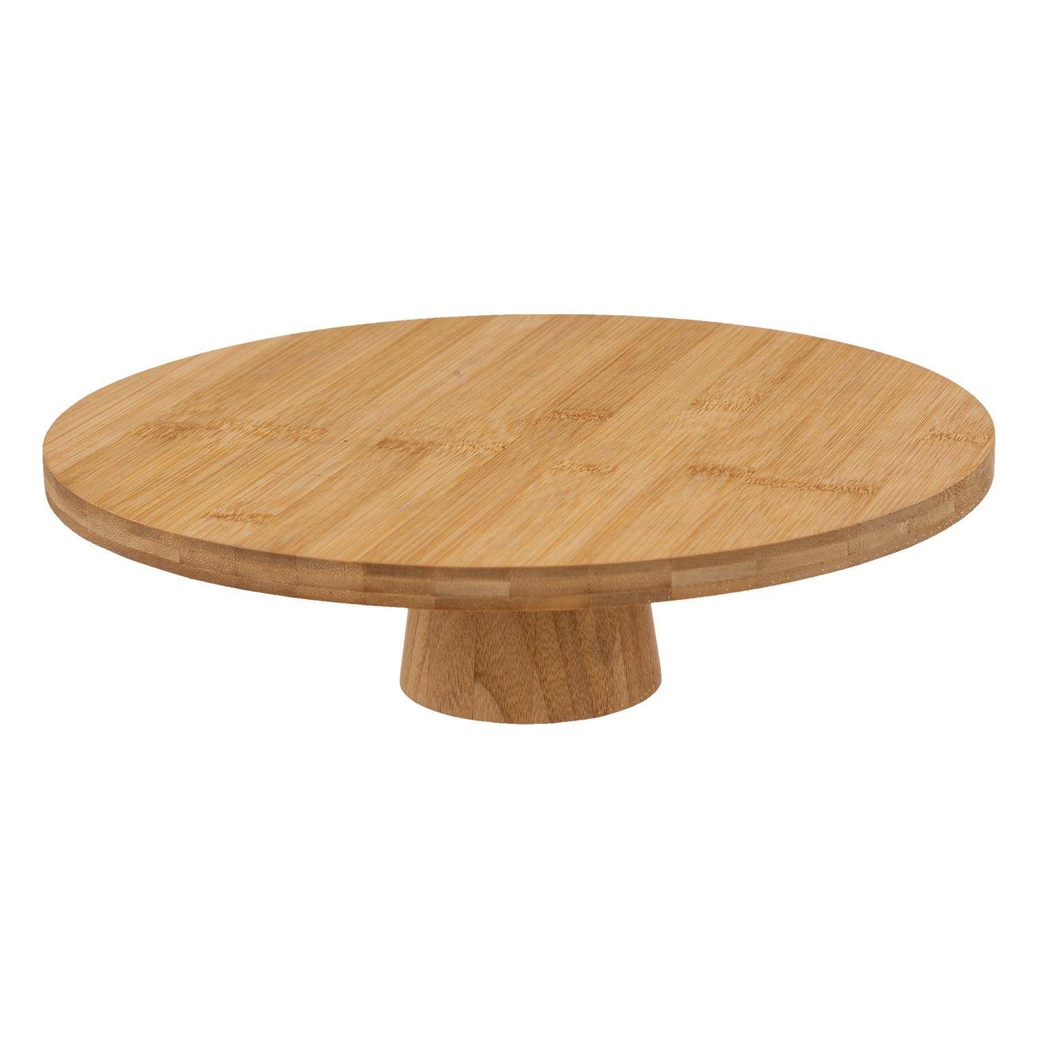 Secret de Gourmet Podnos na zákusky, bambus, Ø 28 cm hnědá