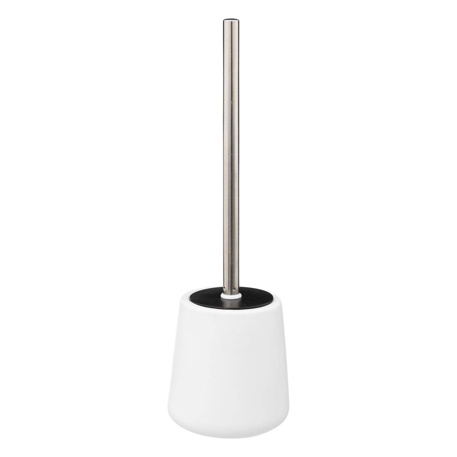 5five Simply Smart Toaletní kartáč s keramickou nádobou Cocon, Ø 12 cm, bílý bílá