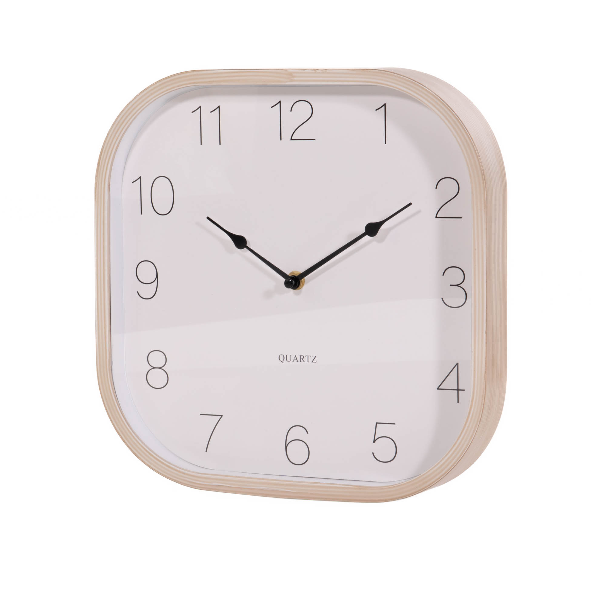 Home Styling Collection Hodiny s rámem z imitace dřeva hnědá