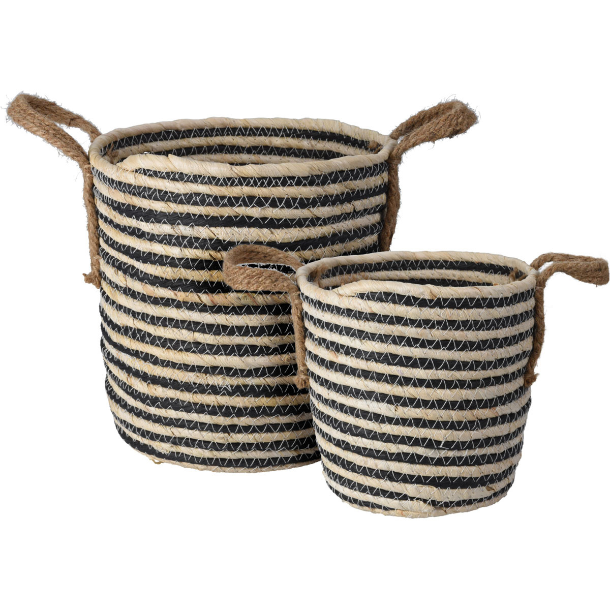 Home Styling Collection Úložné koše, sláma, 2 kusy hnědý