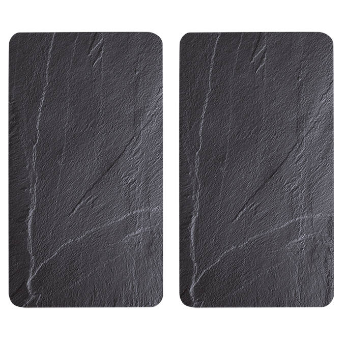Ochranné sklněné desky na sporák, STONE SLATE, 2 kusy, Kesper, antracitové antracitová