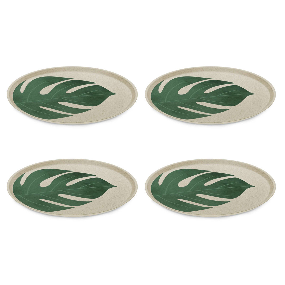Sada 4 velkých talířů Koziol MONSTERA LEAF