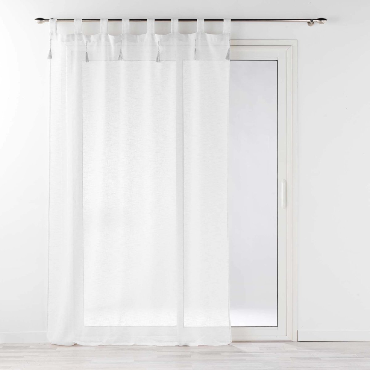 Douceur d'intérieur Záclona s dekoračními střapci DALILA, 140 x 240 cm, bílá bílá