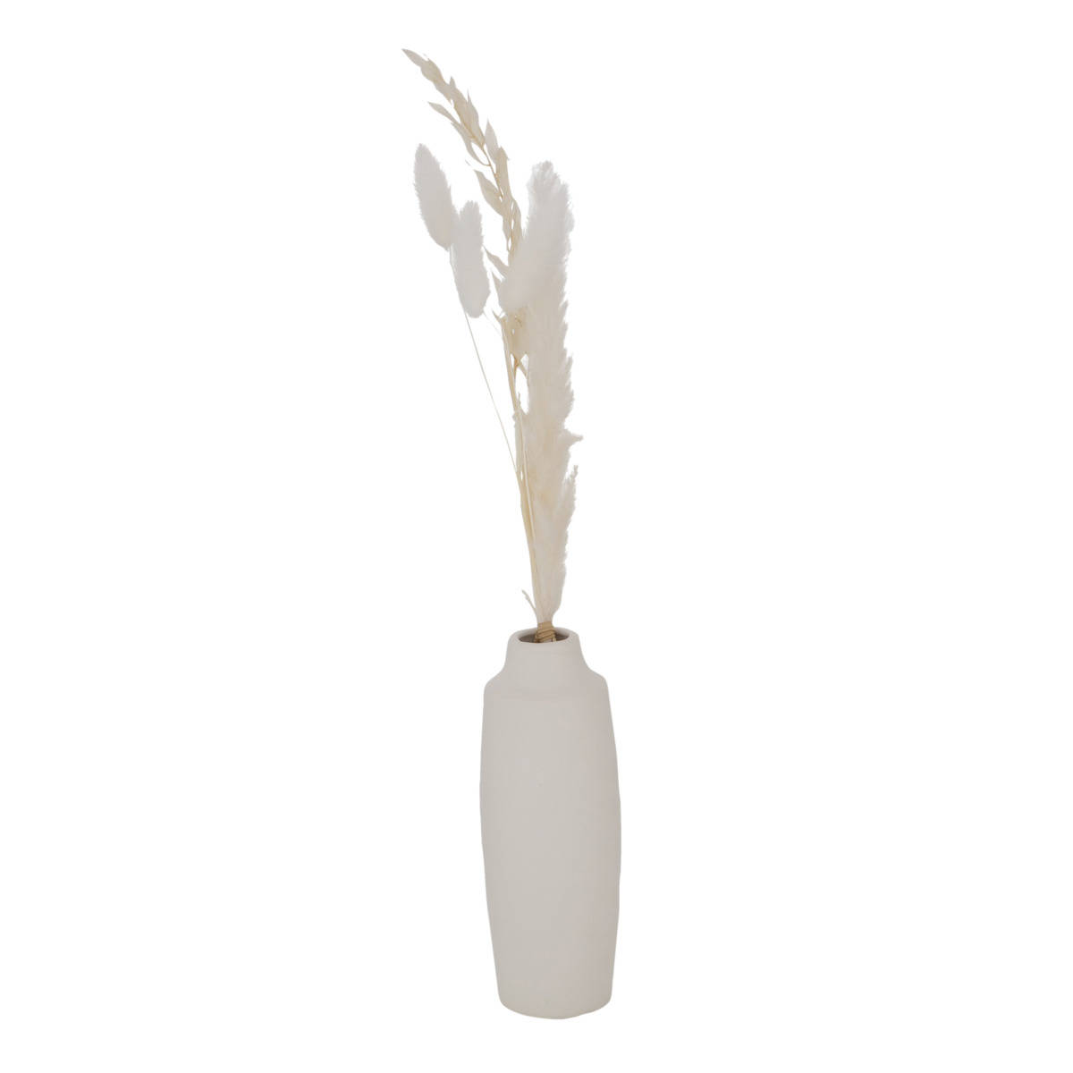 Boltze Home Porcelánová dekorační váza Bianca, sušené kytice, výš, 16 cm bílá