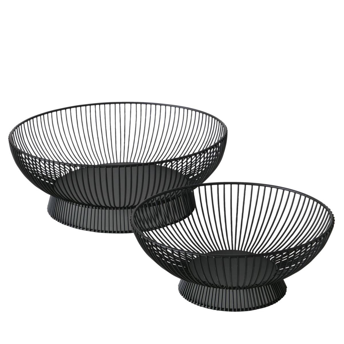 Boltze Home Kovové misky na ovoce, Balu, 2 kusy, černé černá
