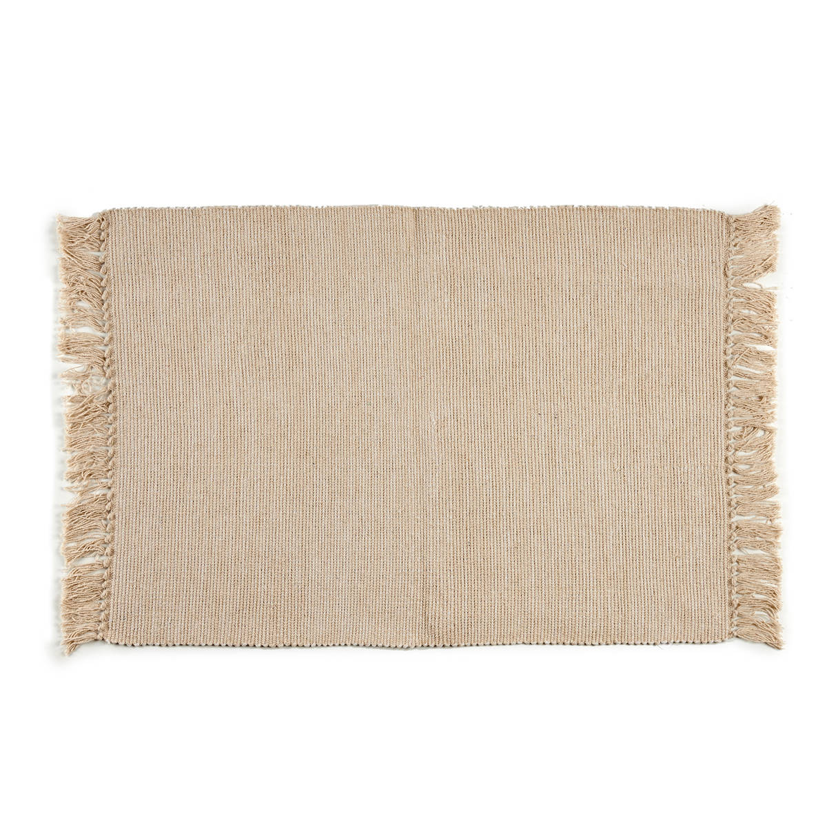 Giftdecor Bavlněný koberec s třásněmi, 80 x 120 cm béžová