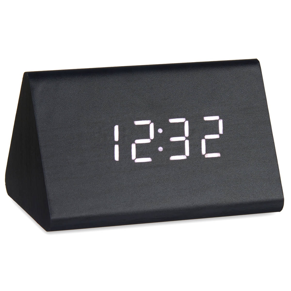 Giftdecor Digitální hodiny z MDF, černé černá