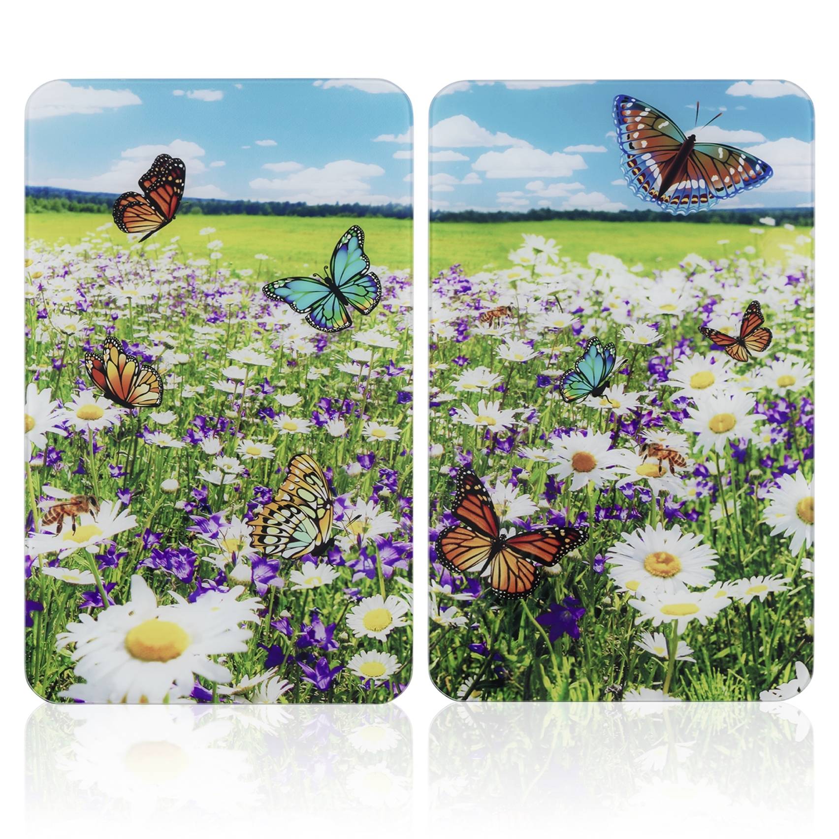 Maximex Skleněnná kuchyňská ochranná deska, 2 kusy, Summer Meadow, WENKO vícebarevná
