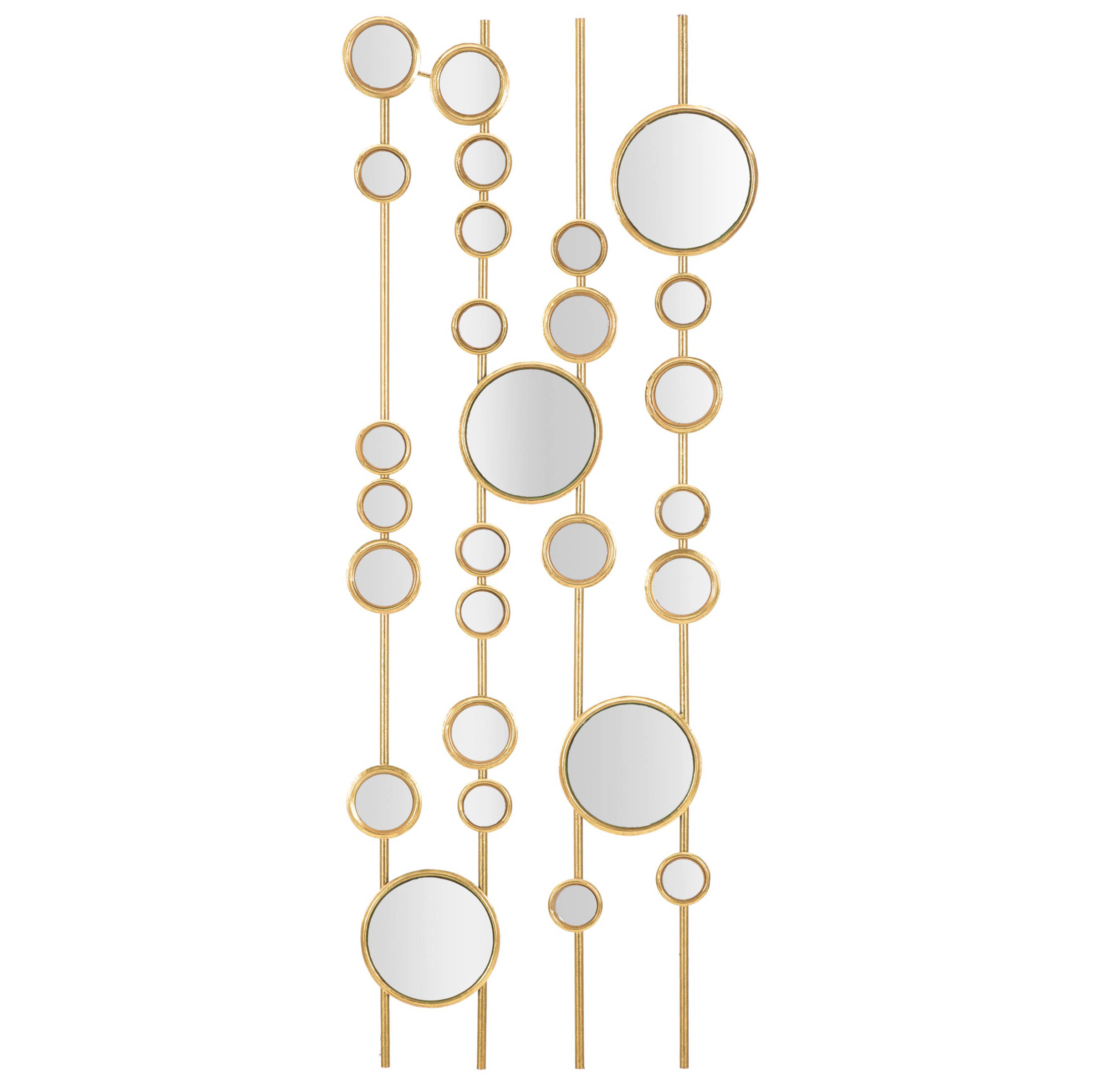 Mauro Ferretti Nástěnná dekorace se zrcadly, 35,5 x 90 cm zlatá