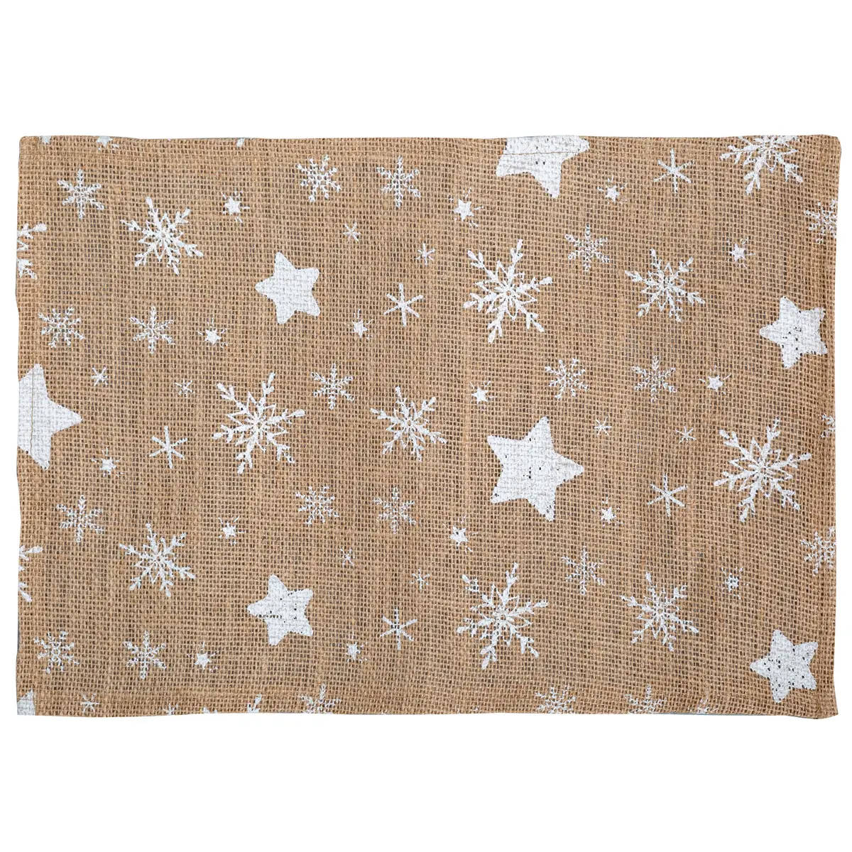 Atmosphera Jutová podložka se vzorem v hvězdy, 45 x 30 cm hnědá
