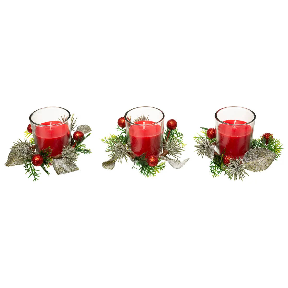 Atmosphera Vonné vánoční svíčky, 3 kusy červená