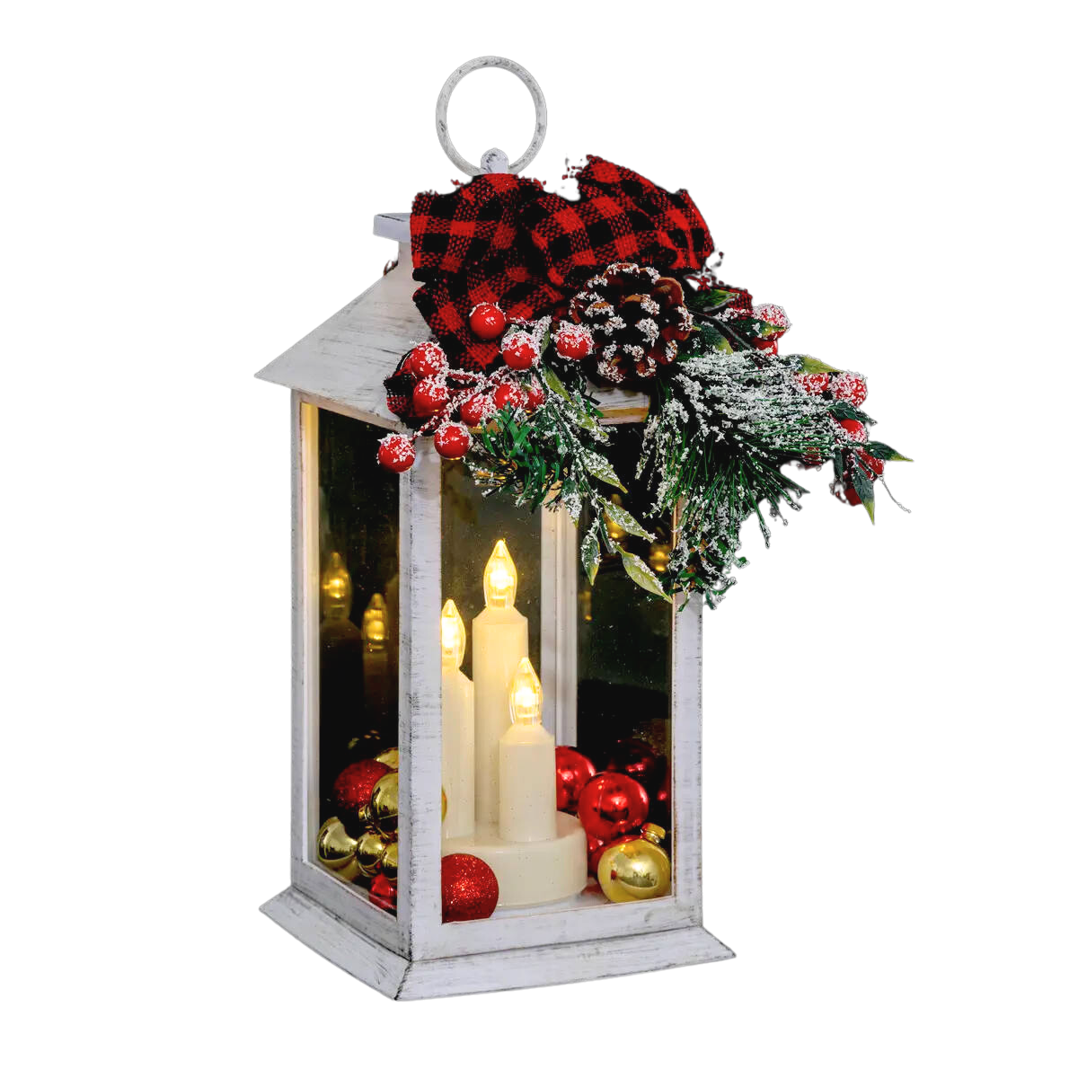 Fééric Lights and Christmas LED věnec, lucerna se svíčkami, výš. 29 cm vícebarevná