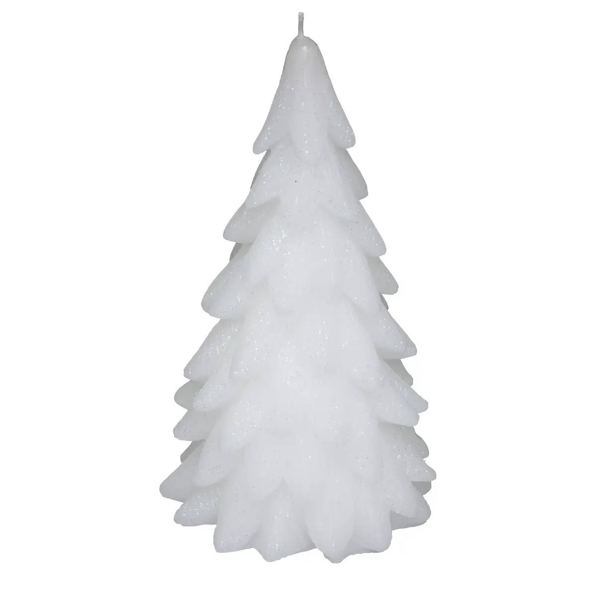 Atmosphera Svíčka ve tvaru vánočního stromečku, 396 g, 20,5 cm, bílá bílá