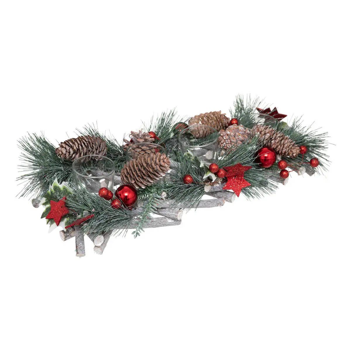 Atmosphera Vánoční věnec s místem pro svíčky, 39 x 14 cm vícebarevná