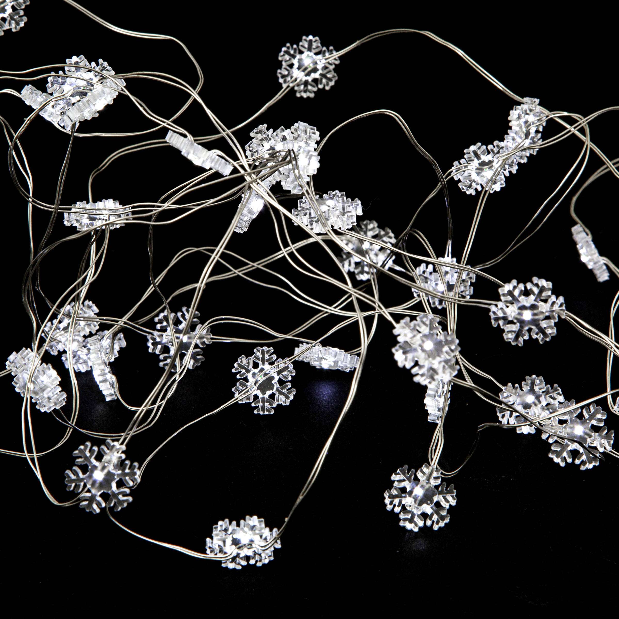 Fééric Lights and Christmas Světelná girlanda sněhová vločka, 60 LED, délka kabelu 30 cm bílá