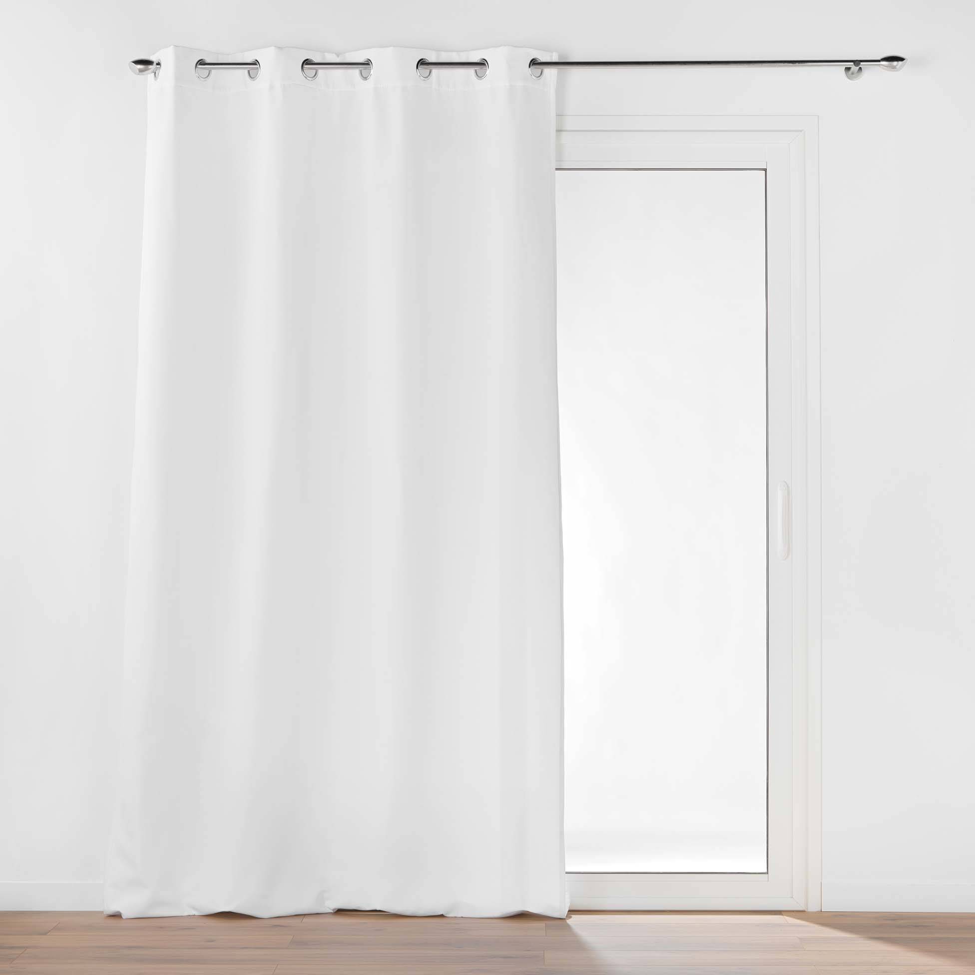 Douceur d'intérieur Závěs s kroužky VELVET, izolační, vrstva dvojitého mikrovlákna, 140 x 260 cm, bílý bílá