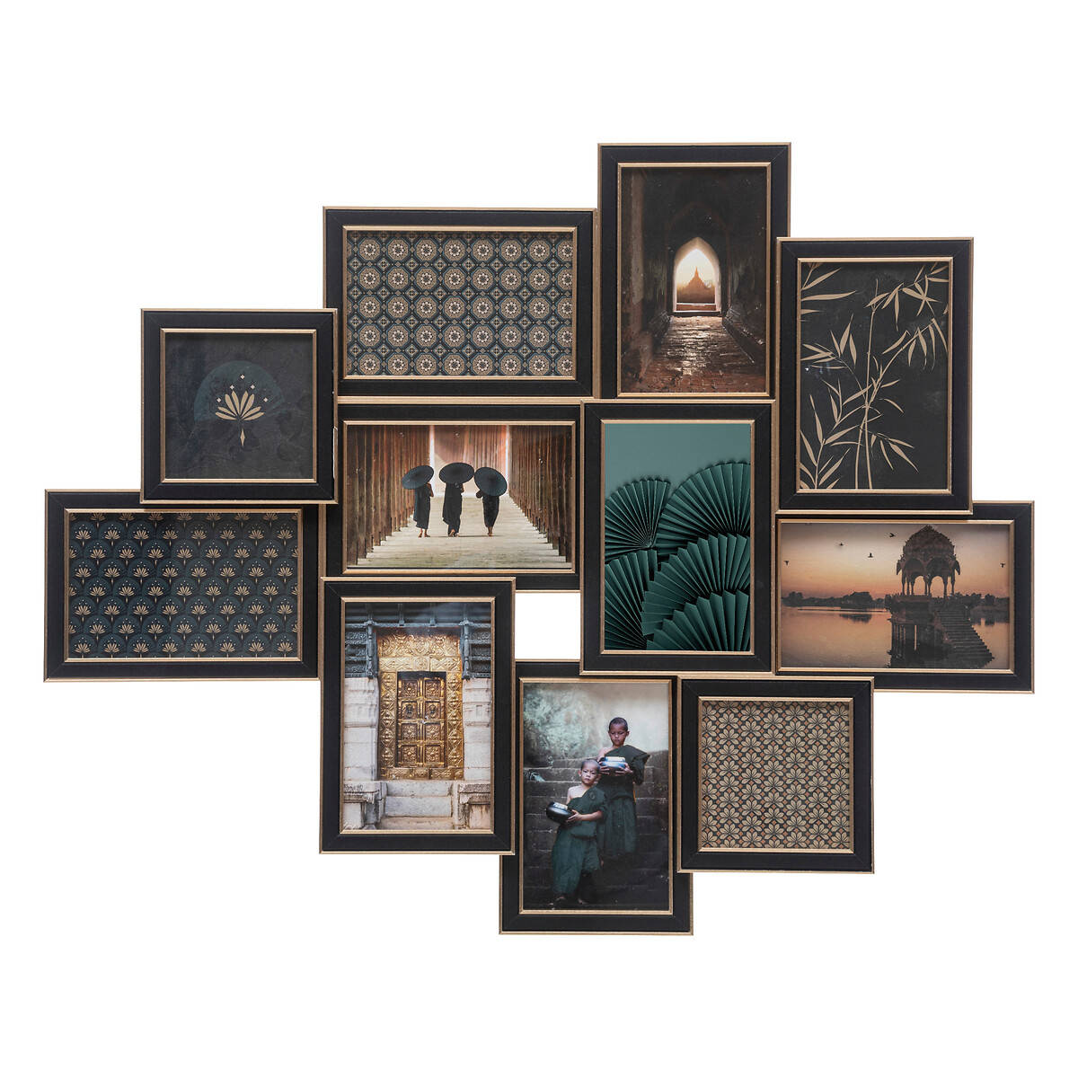 Atmosphera Rámeček na 11 fotografie JIL, 62 x 49,5 cm černá