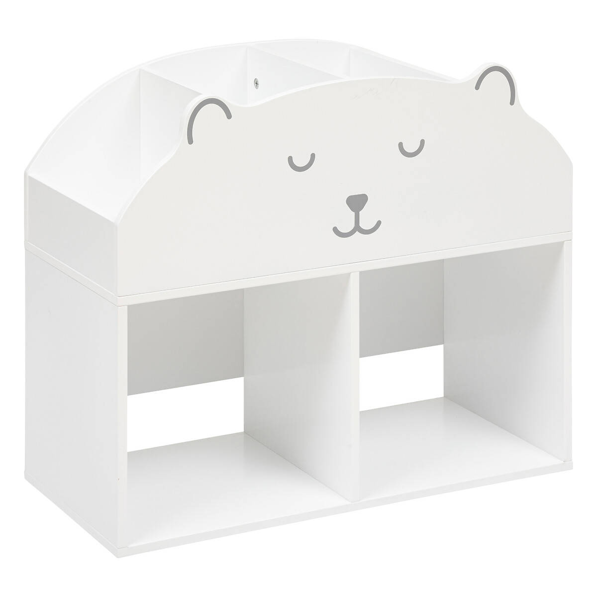 Atmosphera for kids Regál na knihy pro děti medvěd TEDDY, 56 x 30 x 64 cm bílá