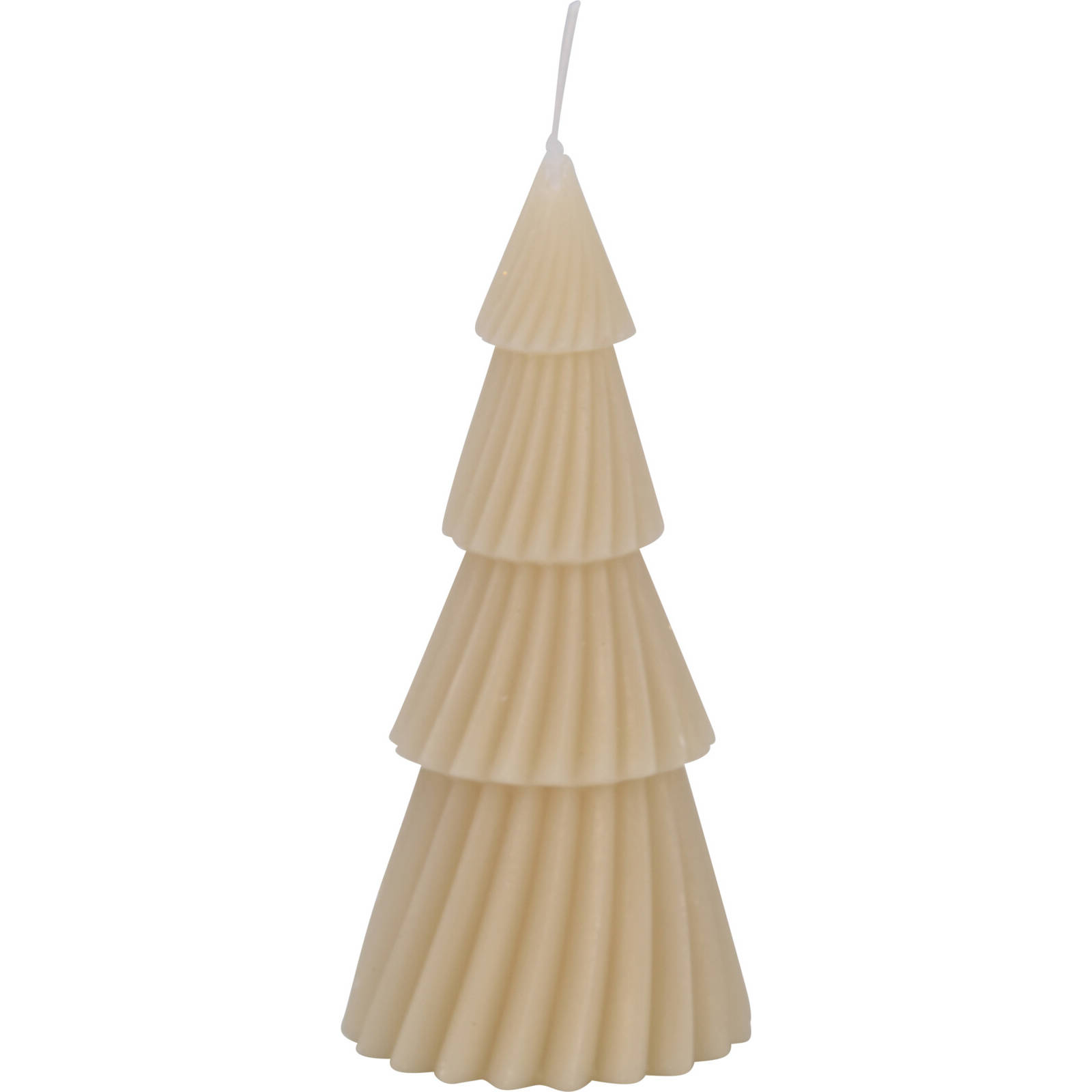 Home Styling Collection Vánoční svíčka ve tvaru vánočního stromečku, 7 x 16 cm, béžová béžová