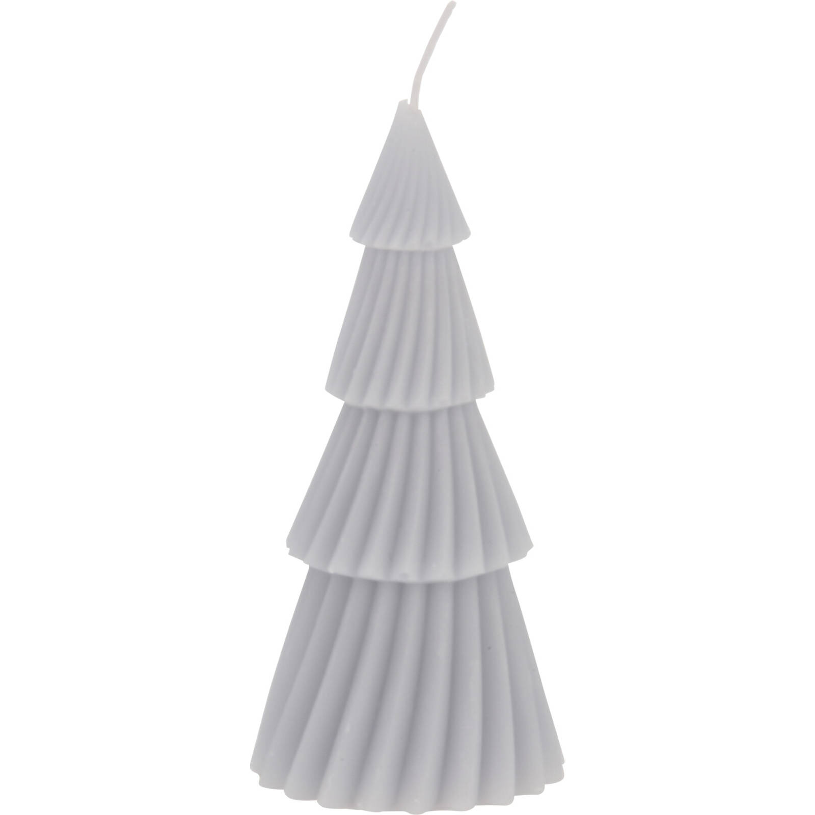 Home Styling Collection Vánoční svíčka ve tvaru vánočního stromečku, 7 x 16 cm, šedá šedá