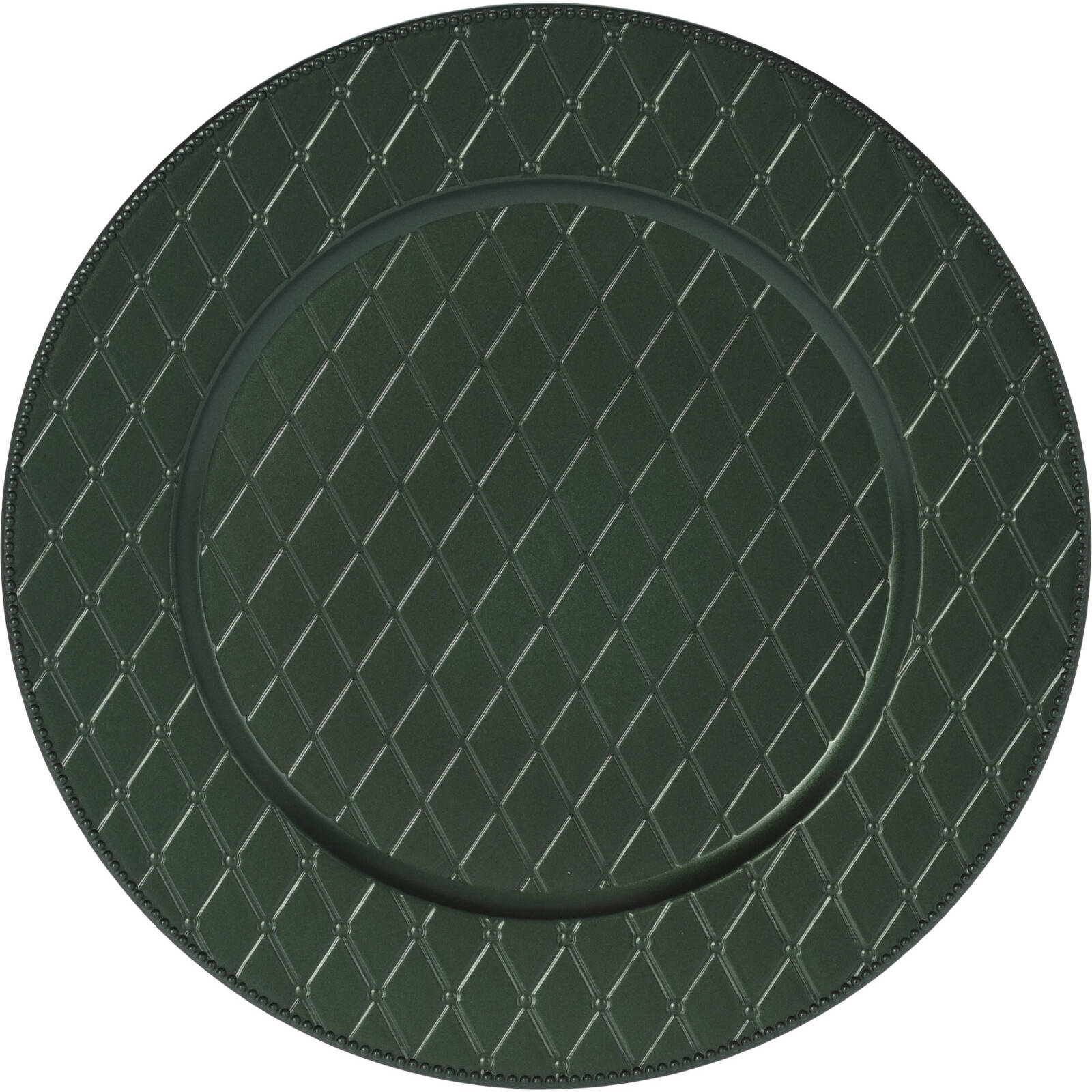 Home Styling Collection Dekorační tácek pod talíř, Ø 33 cm, zelený zelená