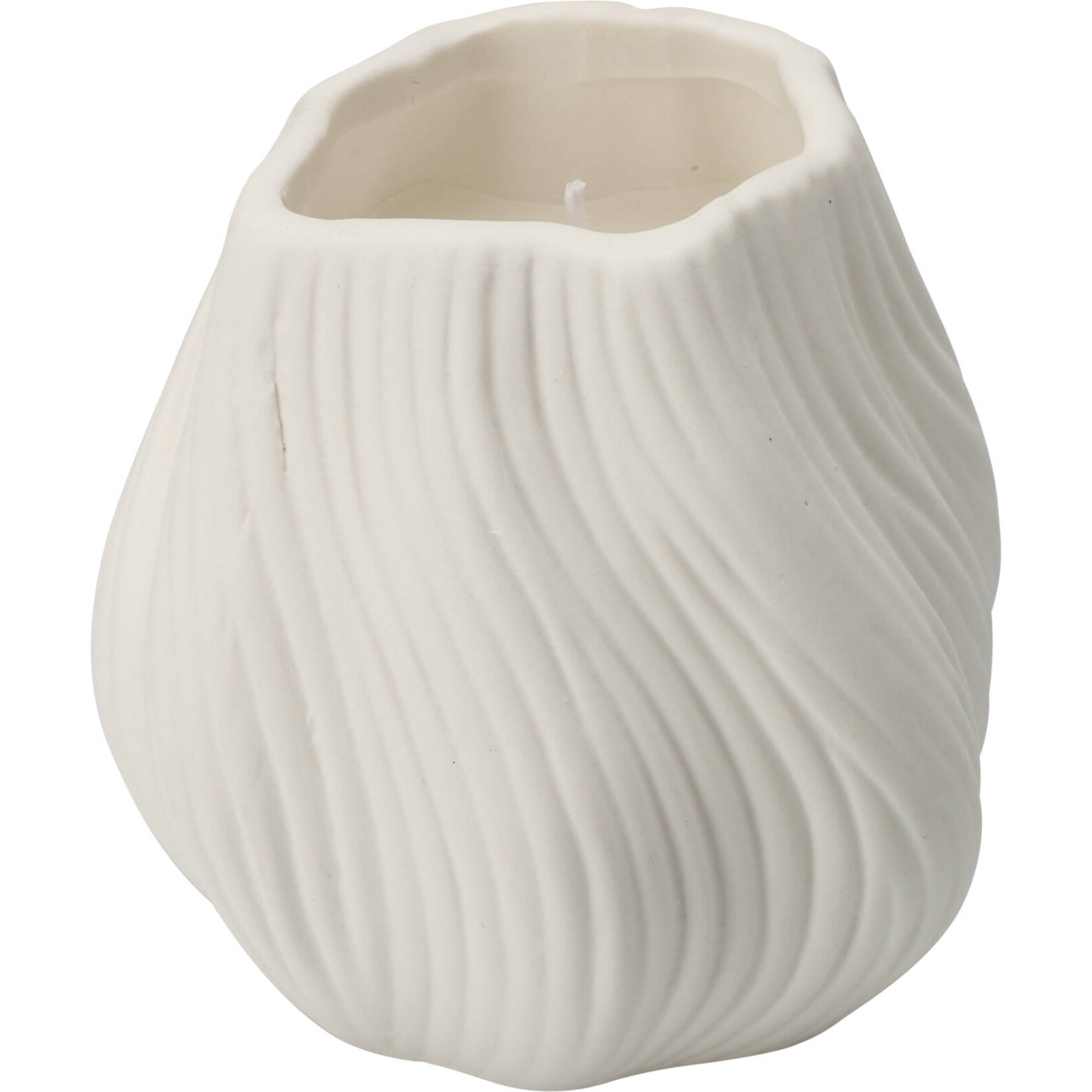 Home Styling Collection Svíčka v porcelánové nádobě, 9 cm, bílá bílá