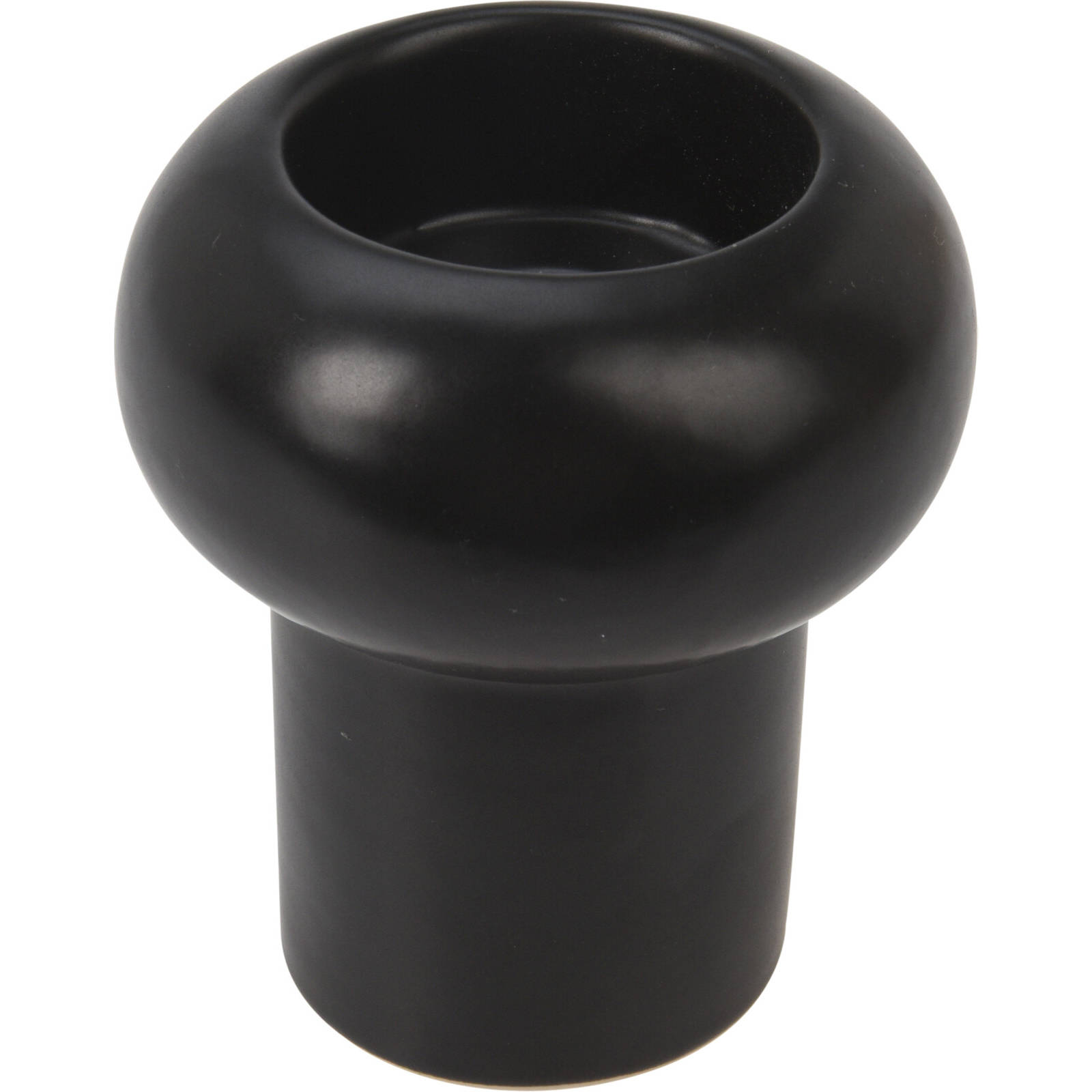Home Styling Collection Dekorační keramický svícen, 8,5 cm černá