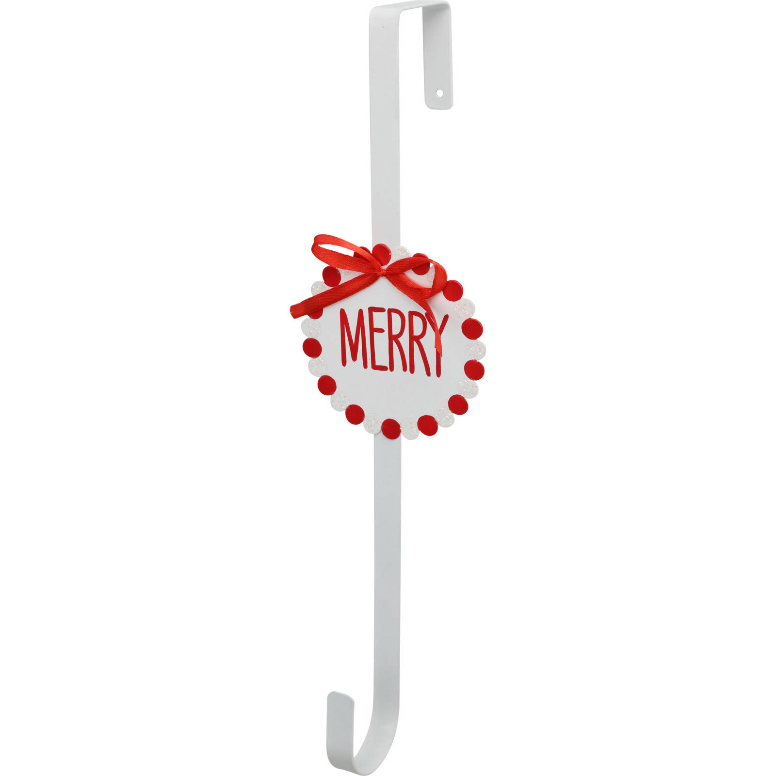 Home Styling Collection Věšák na vánoční věnec, 38 cm bílá