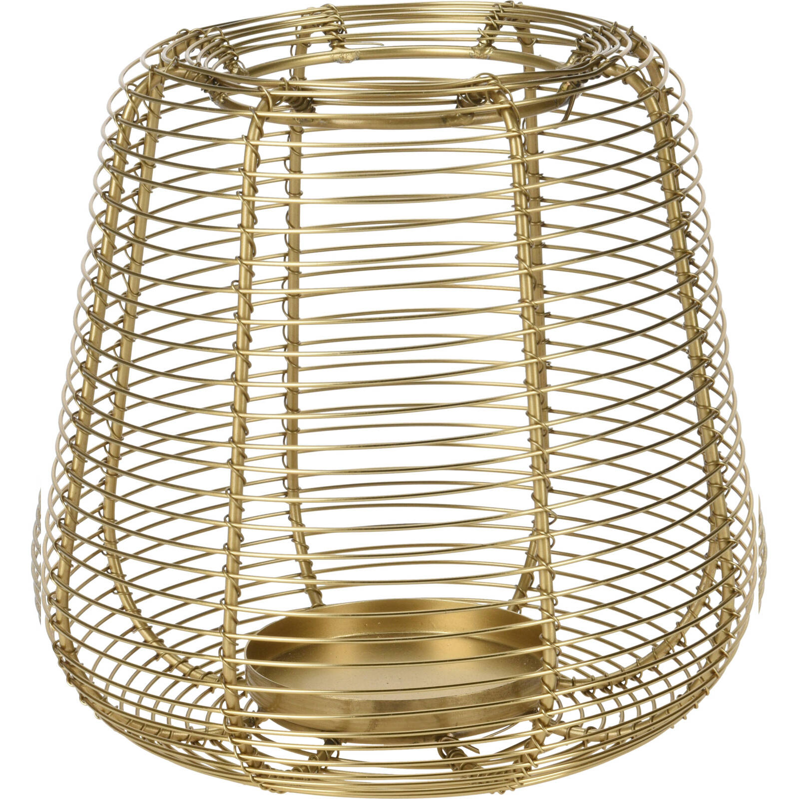 Home Styling Collection Zlatá lucerna na svíčku, kov, O 17,5 cm zlatá