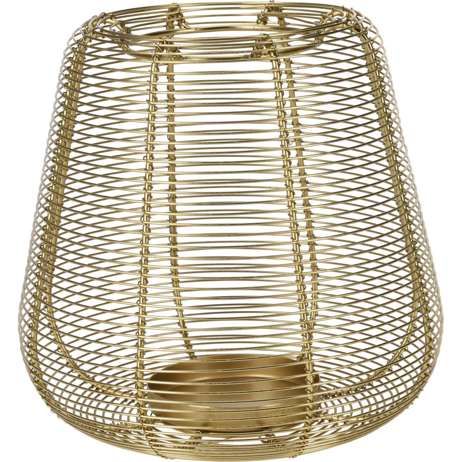 Home Styling Collection Zlatá lucerna na svíčku, kov, Ø 21 cm zlatá