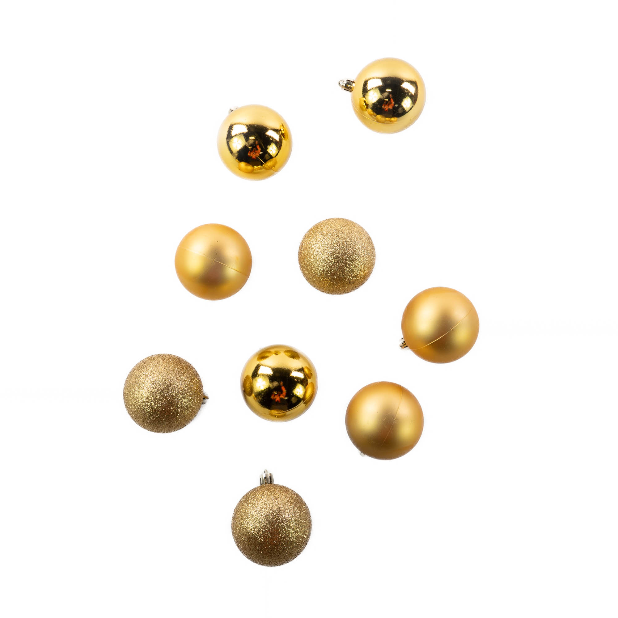 Home Styling Collection Sada vánočních ozdob, 12 ks, Ø 6 cm zlatá